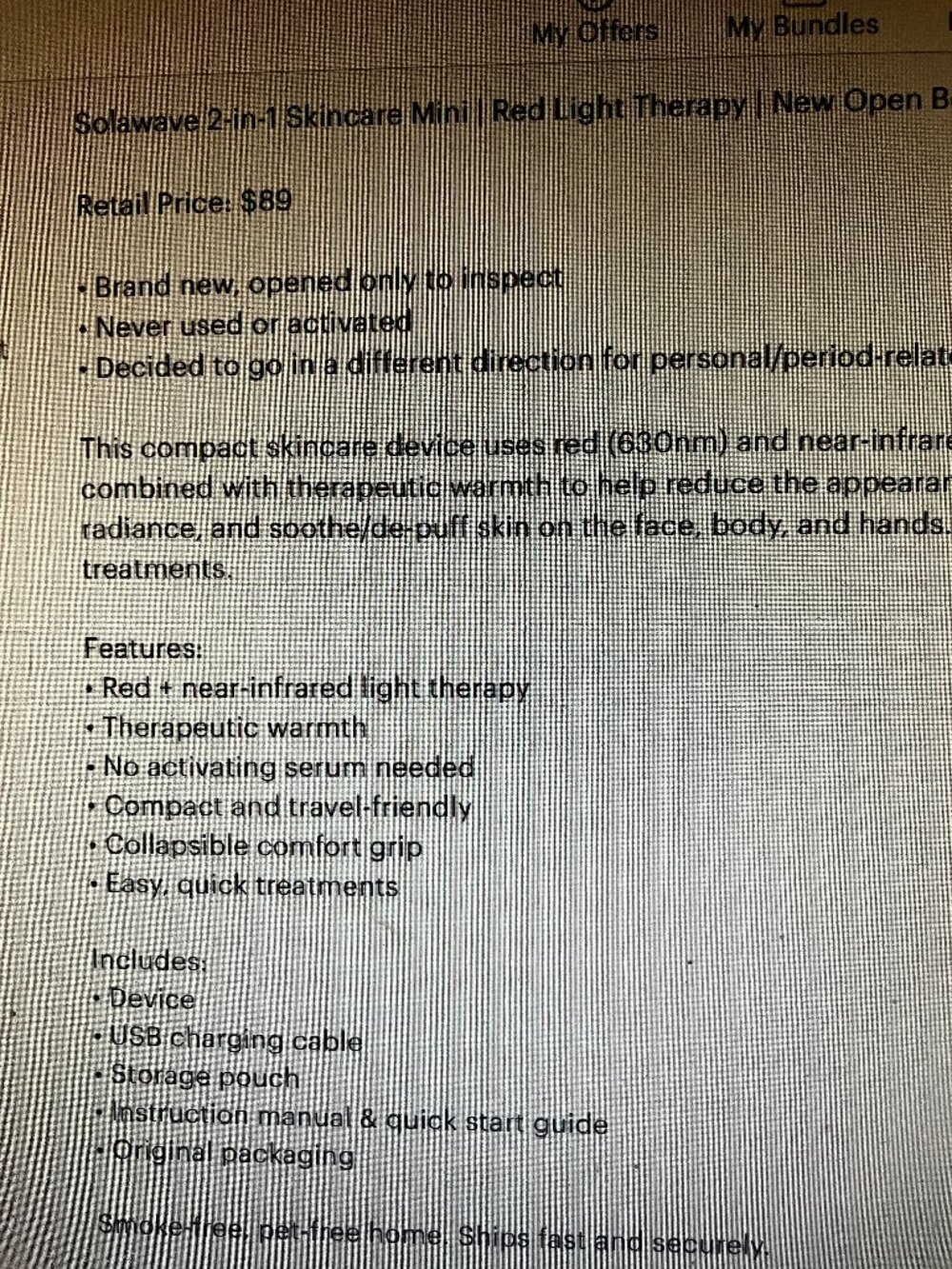 Solawave 2-in-1 Skincare Mini!! Retails $89 ! NIB - Picture 6 of 6